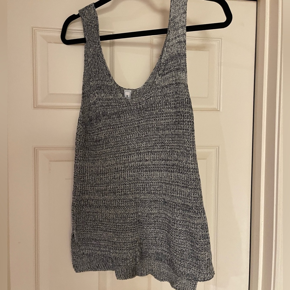 Susina Marled Grey Knit Tank Top 100% Cotton size Medium